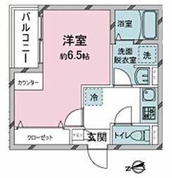 Leimeiuniverse所沢 1Kの間取図画像
