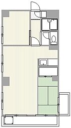 シティコーポパルナス美住町パートI 4階1LDKの間取り