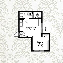 ソレア町田 1階1DKの間取り