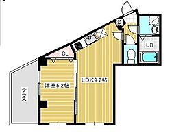 Vermilion 1階1LDKの間取り