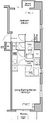 プラウドフラット荻窪2 1LDKの間取図画像