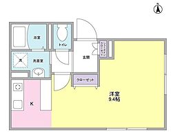 DS高田馬場 1Kの間取図画像