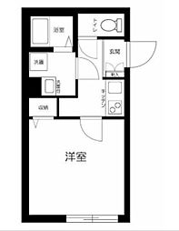 JR山手線 大崎駅 徒歩11分の賃貸マンション 1階1Kの間取り