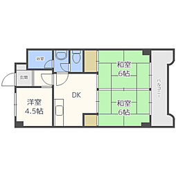 リバーサイド室見 3DKの間取図画像