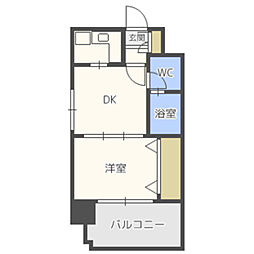 エステート・モア平尾センティモ 2Kの間取図画像