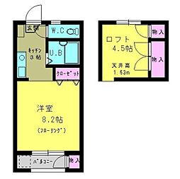 FUTEC-2 1Kの間取図画像