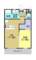 （仮称）グランテージ大矢野 2階1LDKの間取り