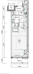 MAINSTAGE二子多摩川 1Kの間取図画像