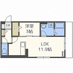 Maison伊都A 1LDKの間取図画像