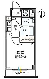 ウィンコート永福町 1階1Kの間取り