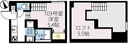 ライゼスト新松戸西 ワンルームの間取図画像