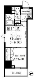 ルフォンプログレ文京湯島 1DKの間取図画像