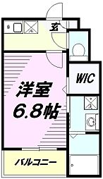 Forest Park Hills 2階1Kの間取り