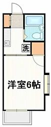 ファミーユ国分寺 2階1Kの間取り