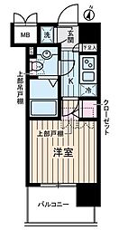 ヴェルステージ川崎 7階1Kの間取り