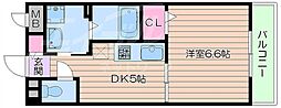 第12関根マンション 1DKの間取図画像