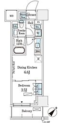 パークアクシス横浜伊勢佐木町通り 1DKの間取図画像