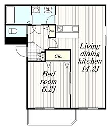 メーラ鶴間1 1LDKの間取図画像