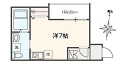 座間市入谷西4丁目アパート ワンルームの間取図画像
