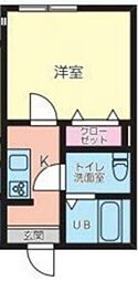 メグリオ藤沢 1Kの間取図画像