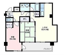 エスポワール青葉台B棟 2LDKの間取図画像