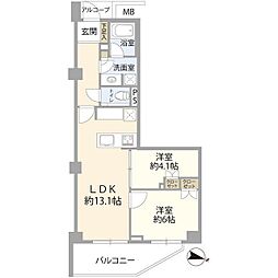 ルフォン中野上鷺宮壱番館 4階2LDKの間取り