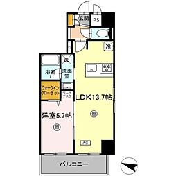 BELTS SHINJUKU レジデンス 1LDKの間取図画像