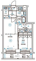 セジョリ中野富士見町 3階1LDKの間取り