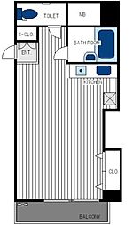 サンクレスト伊勢佐木 ワンルームの間取図画像