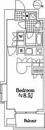 パークサイド東大島 ワンルームの間取図画像