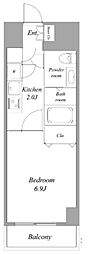 シュールフローレ 1Kの間取図画像