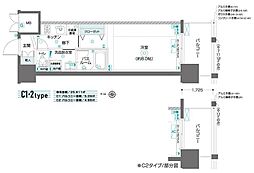 ZOOM東陽町 1Kの間取図画像