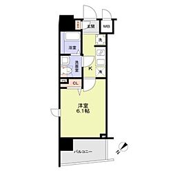 ハーモニーレジデンス東京イーストコア 1Kの間取図画像