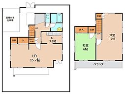 米ノ井戸建（126-37） 2LDKの間取り