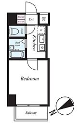 菱和パレス文京南 1階1Kの間取り