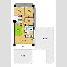 JR東北新幹線 郡山駅 徒歩13分の賃貸マンション 1階4LDKのリビング/ダイニング