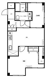 麻布コーポラス 4階2LDKの間取り