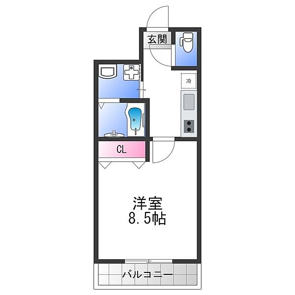 フジパレス俊徳道ＥＡＳＴ ｜大阪府東大阪市太平寺１丁目(賃貸アパート1K・2階・28.06㎡)の写真 その2