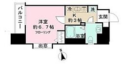 ミリアビタＮｏ15 5階1Kの間取り