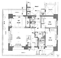グラビス室見ツインコート 3LDKの間取図画像