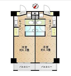 エクセラ大船 ワンルームの間取図画像
