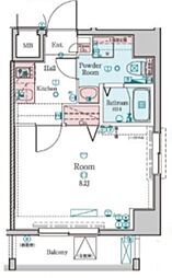 LEXE明大前 3階1Kの間取り