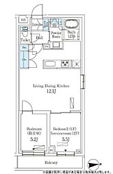 PLANE SOCIE SAKURADAI 1階2LDKの間取り