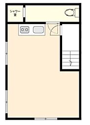 双葉アパート 2階ワンルームの間取り