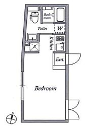 工.阿佐ヶ谷 2階1Kの間取り