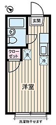 K-アトール ワンルームの間取図画像