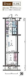 LIVCITY成増ミュジオ弐番館 1LDKの間取図画像