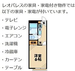 レオパレスヤマモト 1Kの間取図画像