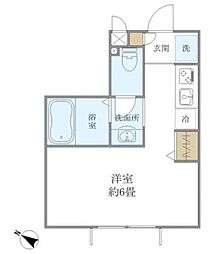 エールメゾン 1階ワンルームの間取り