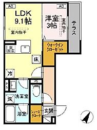 アリアリュクス 1LDKの間取図画像